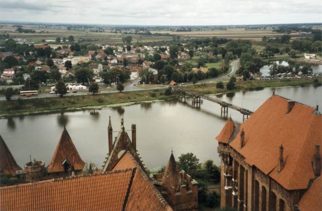 Malbork - Widok z wie�y na Nogat
