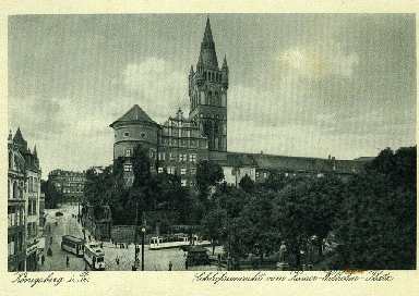 K�nigsberg - Schlo�ansicht vom Kaiser Wilhelm Platz