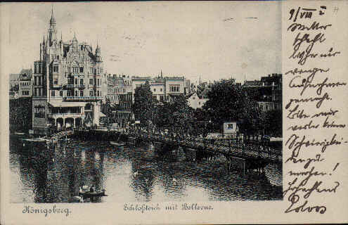 K�nigsberg - Schlo�teich mit Bellevue 1902 