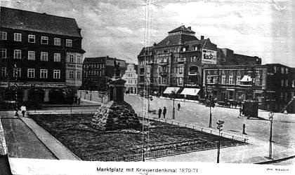 E�k - Rynek z pomnikiem wojny 1870-1871